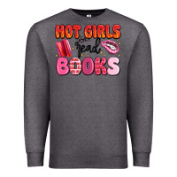 Charcoal Heather hot girls read books Premium Sweatshirt - MaliasSmallBusiness