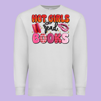 Hot Girls Read Books Premium Sweatshirt Designed By Maliassmallbusiness