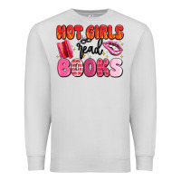 Dove Grey hot girls read books Premium Sweatshirt - MaliasSmallBusiness