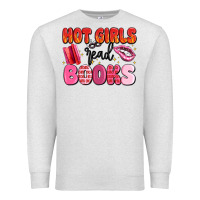 Oatmeal Heather hot girls read books Premium Sweatshirt - MaliasSmallBusiness