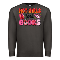 Smoke hot girls read books Premium Sweatshirt - MaliasSmallBusiness