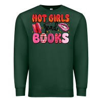 Sports Green hot girls read books Premium Sweatshirt - MaliasSmallBusiness