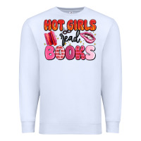 White hot girls read books Premium Sweatshirt - MaliasSmallBusiness
