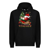 Black Teacher With Christmas Tree Premium Hoodie - BundleAndBundleShop