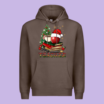 Teacher With Christmas Tree Premium Hoodie Designed By Bundleandbundleshop