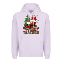 Lilac Teacher With Christmas Tree Premium Hoodie - BundleAndBundleShop
