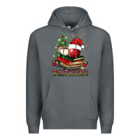 Rock Teacher With Christmas Tree Premium Hoodie - BundleAndBundleShop