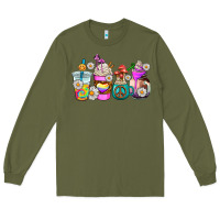 Army Green hippie coffee cups Long Sleeve Tee - AdoDesignShop