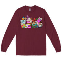 Burgundy hippie coffee cups Long Sleeve Tee - AdoDesignShop