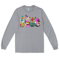 Heather Grey hippie coffee cups Long Sleeve Tee - AdoDesignShop