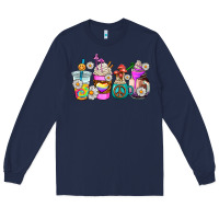 Navy hippie coffee cups Long Sleeve Tee - AdoDesignShop