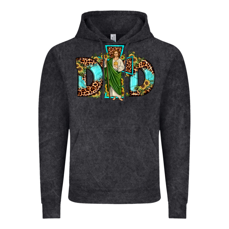 Dad San Judas Sunflower Leopard Turquoise Vintage Hoodie by JahusDesignShop | Teevron