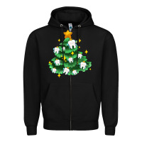 Black Christmas tree with teeth Zipper Hoodie - AdoDesignShop