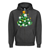 Charcoal Heather Christmas tree with teeth Zipper Hoodie - AdoDesignShop