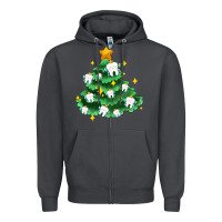 Smoke Christmas tree with teeth Zipper Hoodie - AdoDesignShop