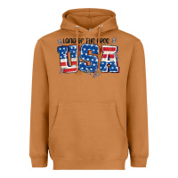 Land Of The Free Usa Heavyweight Hoodie | Teevron