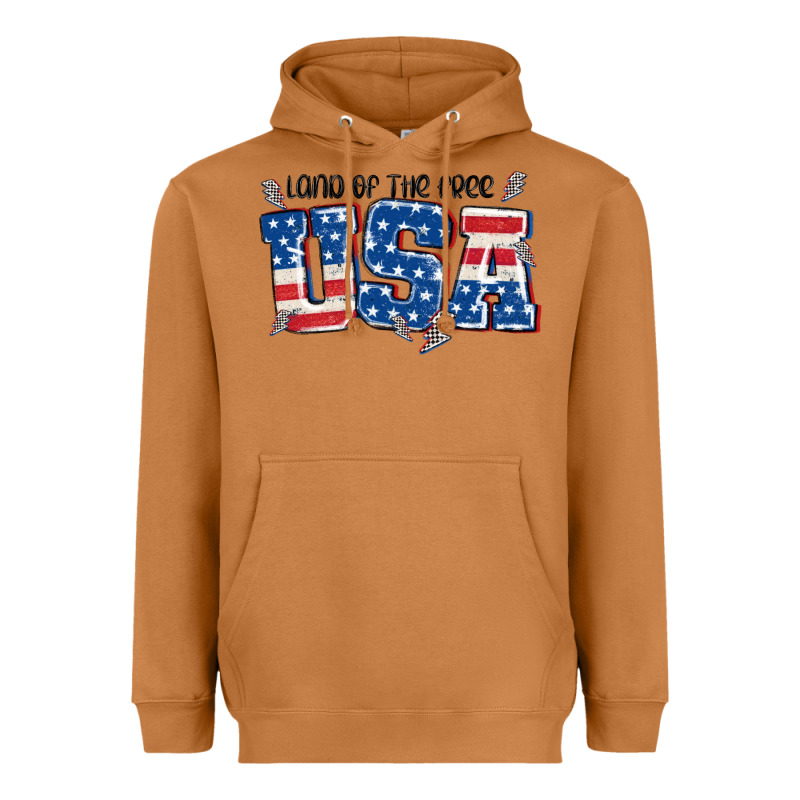 Land Of The Free Usa Heavyweight Hoodie by MaliasSmallBusiness | Teevron