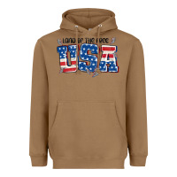 Toasted Coconut land of the free usa Heavyweight Hoodie - MaliasSmallBusiness