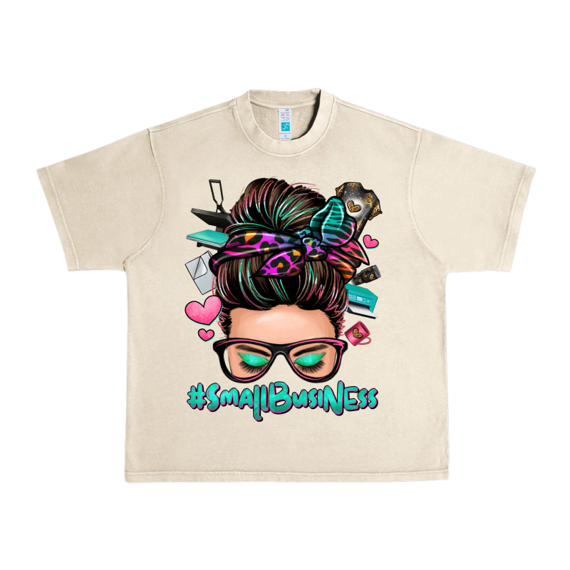 Small Business Messy Bun Urban Heavy Tee by Zillion Design Studio | Teevron