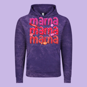 Mama Mama Mama Valentines Day Vintage Hoodie Designed By Texasbilliewilder