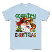 Dusty Blue Country Christmas Classic Tee - BundleAndBundleShop