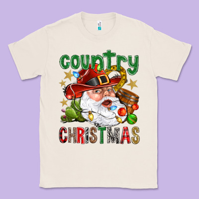 Country Christmas Classic Tee Designed By Bundleandbundleshop