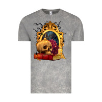 Cloud Rock Halloween Skull Candles and Roses Vintage Tee - texasbilliewilder