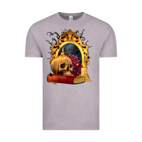 Vintage Zinc Halloween Skull Candles and Roses Vintage Tee - texasbilliewilder