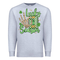 Heather Grey lucky season Premium Sweatshirt - MaliasSmallBusiness