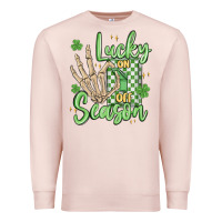 Pale Pink lucky season Premium Sweatshirt - MaliasSmallBusiness