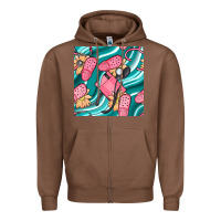 Chestnut nurse slippers seamless pattern Zipper Hoodie - BundleAndBundleShop