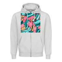Dove Grey nurse slippers seamless pattern Zipper Hoodie - BundleAndBundleShop