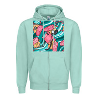 Seafoam nurse slippers seamless pattern Zipper Hoodie - BundleAndBundleShop