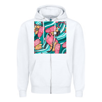 White nurse slippers seamless pattern Zipper Hoodie - BundleAndBundleShop