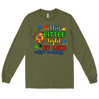 Army Green this little light of mine autism awareness Long Sleeve Tee - JahusDesignShop