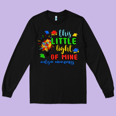 This Little Light Of Mine Autism Awareness Long Sleeve Tee Designed By Jahusdesignshop