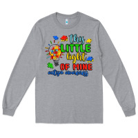 Heather Grey this little light of mine autism awareness Long Sleeve Tee - JahusDesignShop