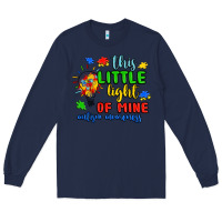Navy this little light of mine autism awareness Long Sleeve Tee - JahusDesignShop