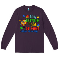 Plum this little light of mine autism awareness Long Sleeve Tee - JahusDesignShop