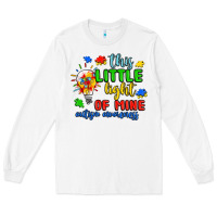 White this little light of mine autism awareness Long Sleeve Tee - JahusDesignShop