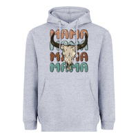 Heather Grey mama Heavyweight Hoodie - MaliasSmallBusiness