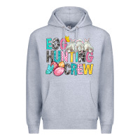 Heather Grey Egg Hunting Crew Easter Premium Hoodie - BundleAndBundleShop