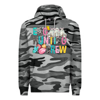 Slate Camo Egg Hunting Crew Easter Premium Hoodie - BundleAndBundleShop