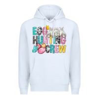 White Egg Hunting Crew Easter Premium Hoodie - BundleAndBundleShop