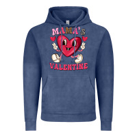 Vintage Denim mamas valentine with cute heart Vintage Hoodie - texasbilliewilder