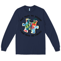 Navy what makes you different is what makes you beautif Long Sleeve Tee - JahusDesignShop