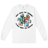 White what makes you different is what makes you beautif Long Sleeve Tee - JahusDesignShop