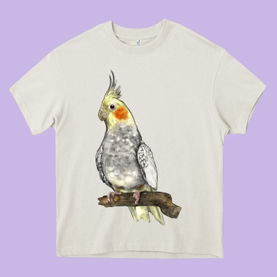 Cocktail Parrot Heavy Core Tee Designed By Lillyallendesigns