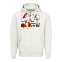 Oatmeal Heather Christmas love  dentist Zipper Hoodie - AdoDesignShop