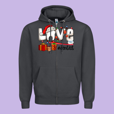 Christmas Love  Dentist Zipper Hoodie Designed By Adodesignshop